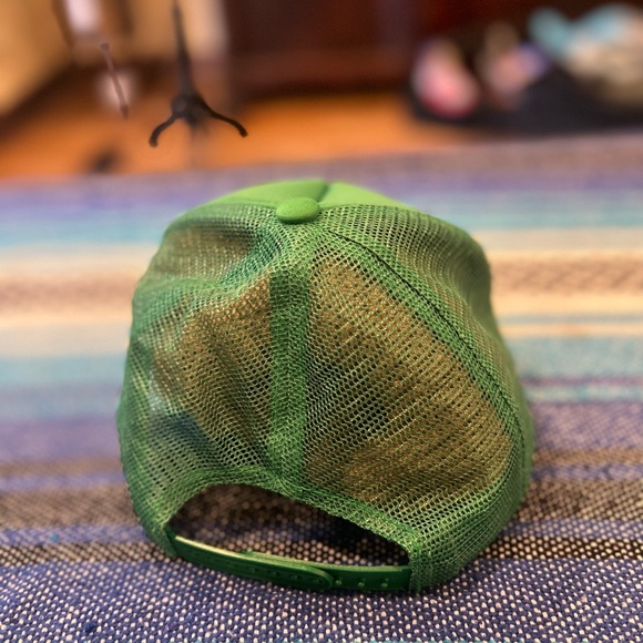 ☮️ VINTAGE “Well Being” SnapBack green hat - Picture 3 of 5